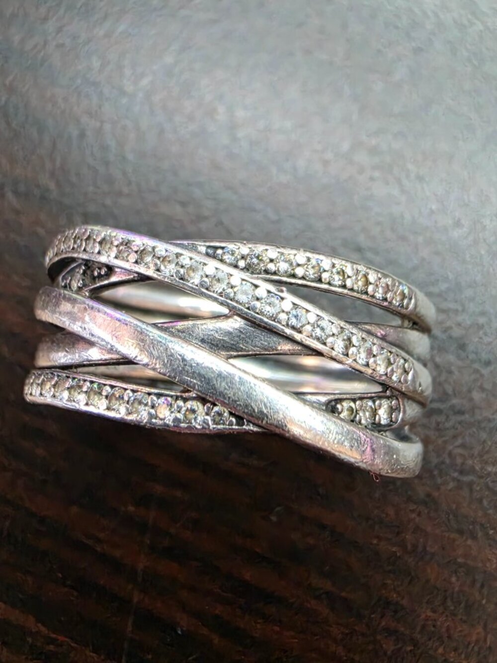 Pandora Sparkling & Polished Lines Ring